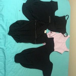 Lot of 5 leotards , size medium,8-10 girls